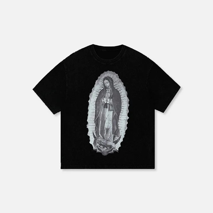 Vintage Guadalupe Graphic Print T-Shirt