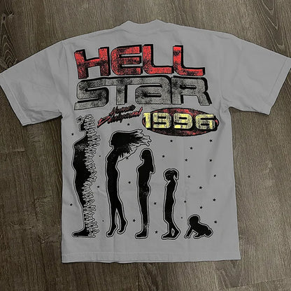 Y2k Vintage Hellstar 1996 Graphic Cotton T-Shirt