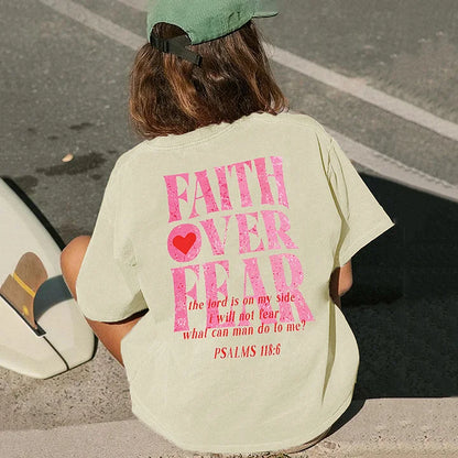 Faith Over Fear Unisex Washed T-Shirt