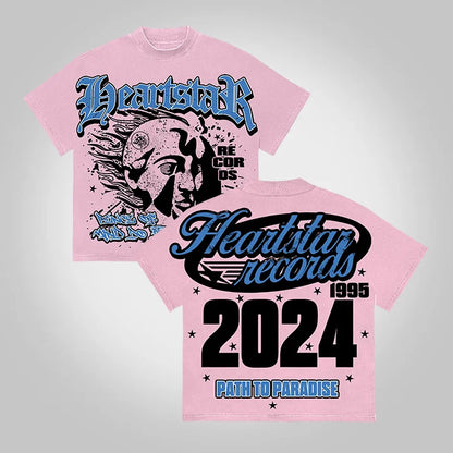 Heartstar Path To Paradise 2024 Vintage Graphic Cotton T-Shirt