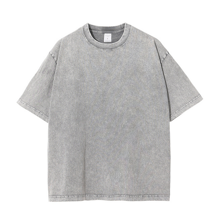 Unisex Oversized Essentials Vintage Acid Washed Cotton T-Shirt