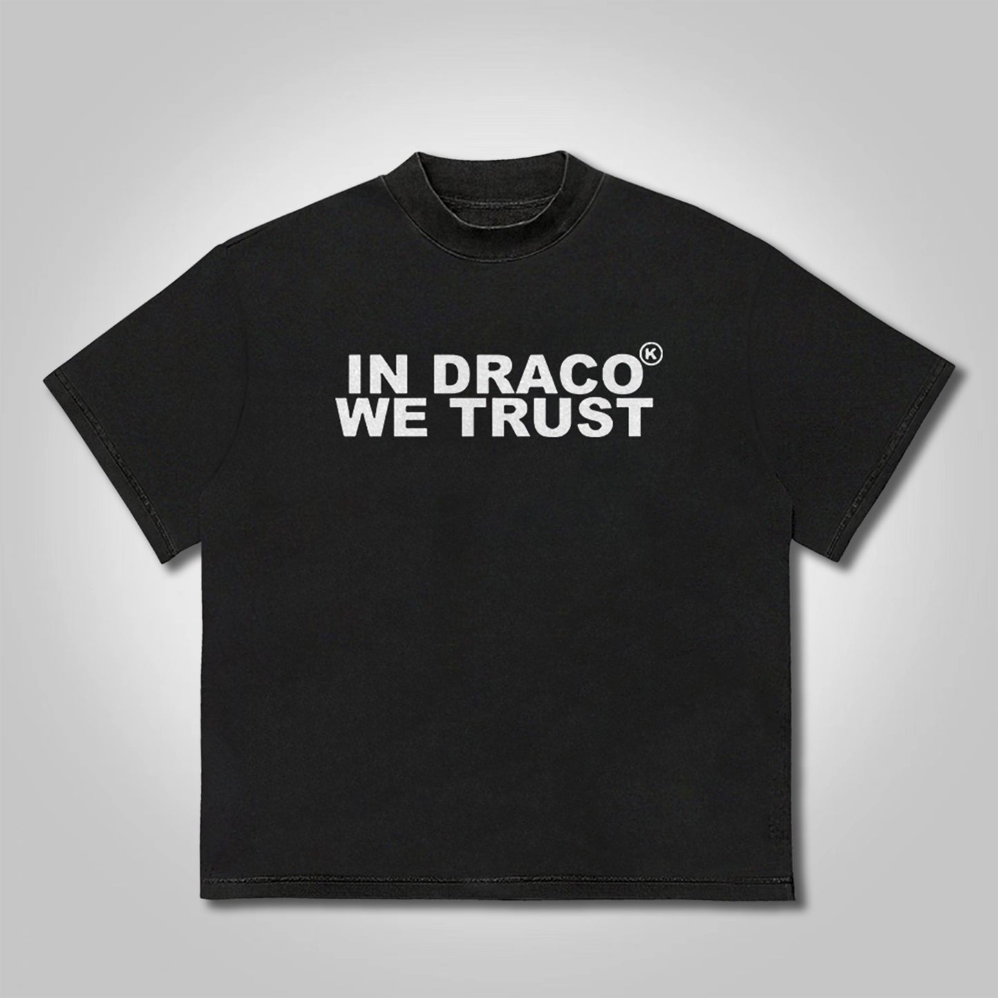 Vintage In Draco We Trust Graphic Cotton T-Shirt