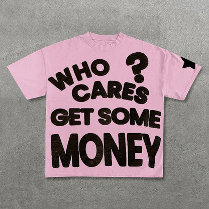 Chasing Money Graphic Print Cotton T-Shirt