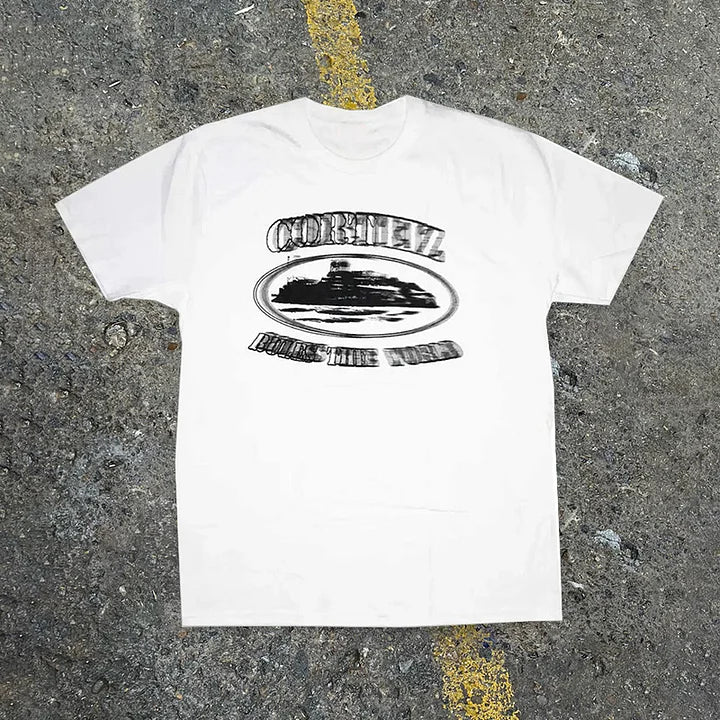 Crtz Overlay Design Print Casual T-Shirt