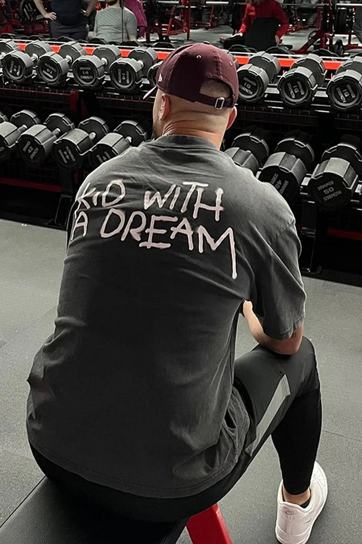 Kid With A Dream Print T-Shirt