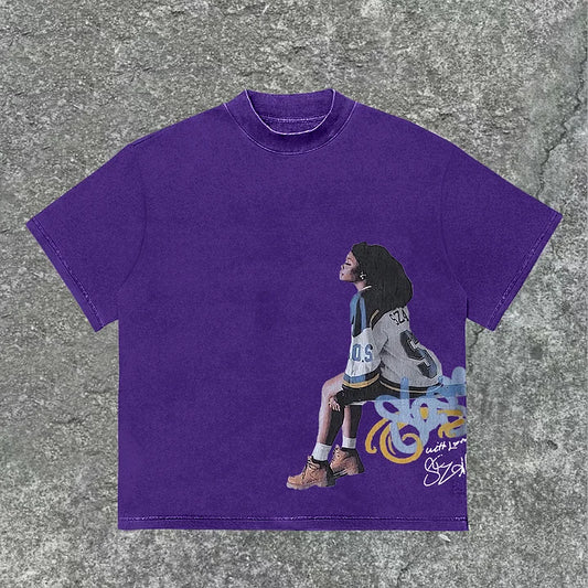 Vintage Sza Graphic Cotton T-Shirt