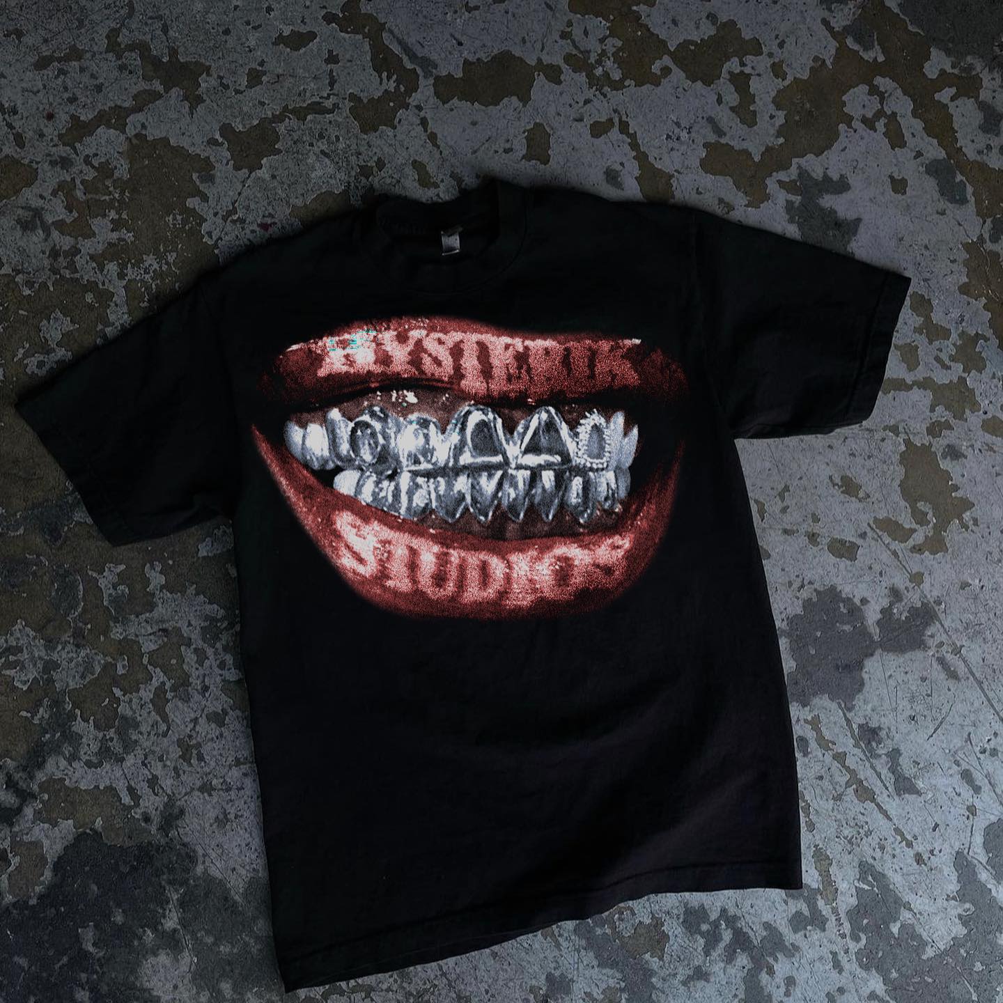 Hip Hop Rapper Mouth Graphic Print T-Shirt