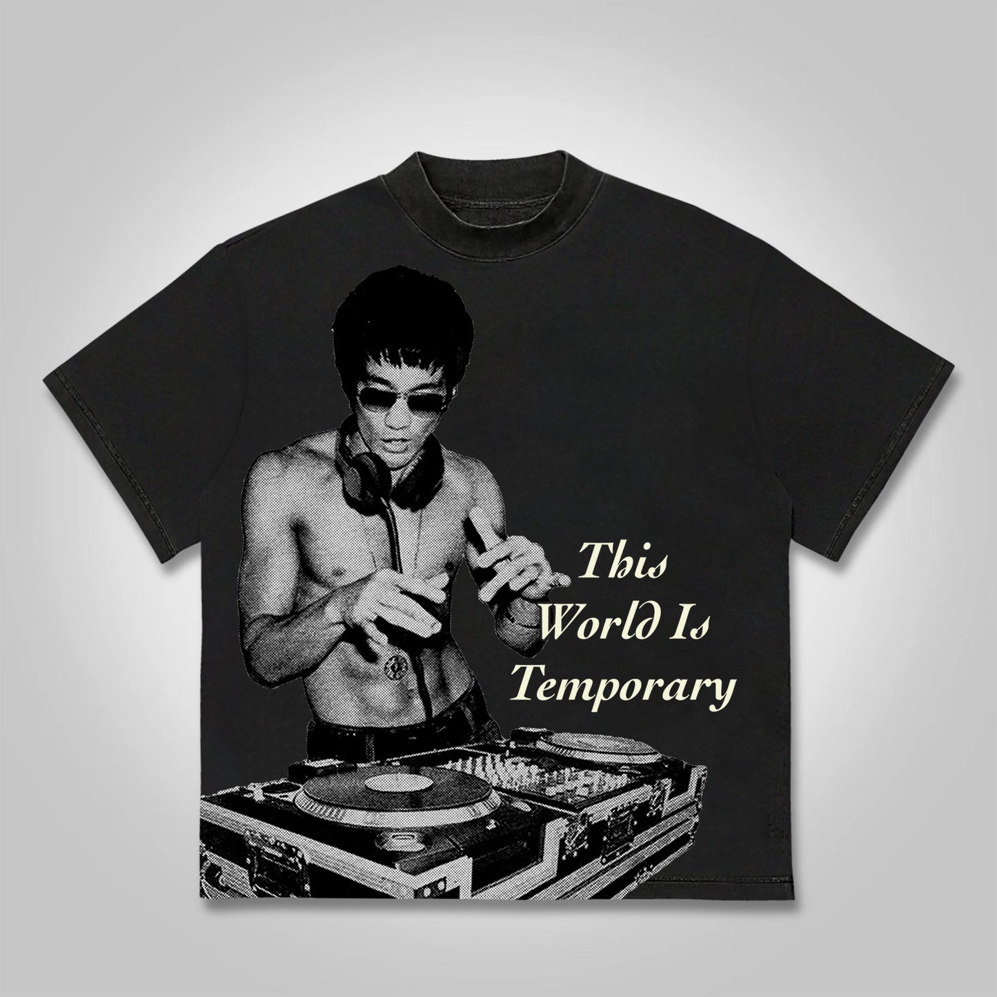 This World Is Temporary Celebrity Graphic Cotton T-shirt