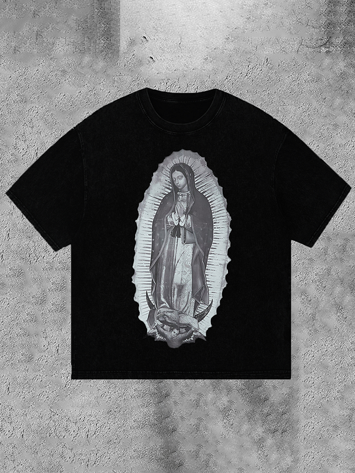 Vintage Guadalupe Graphic Print T-Shirt