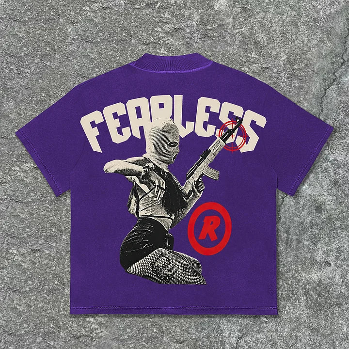 Fearless Cool Girl Print Graphic T-Shirt