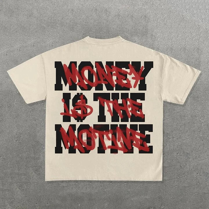 Vintage Money Is Motiva Graphic Cotton T-Shirt