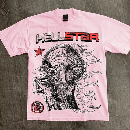 Y2k Vintage Hellstar 1996 Graphic Cotton T-Shirt