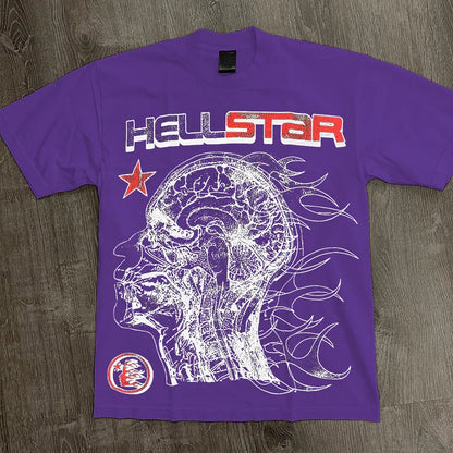 Y2k Vintage Hellstar 1996 Graphic Cotton T-Shirt