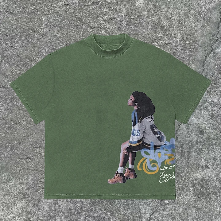 Vintage Sza Graphic Cotton T-Shirt