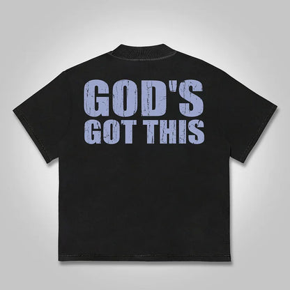 God's Got This Vintage Jesus Graphic Cotton T-shirt