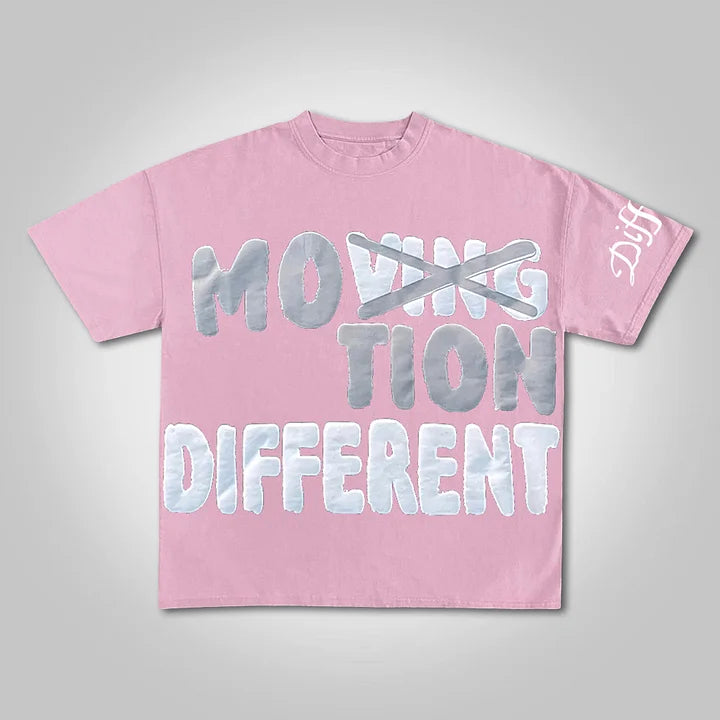 Vintage Motion Different Graphic 100% Cotton Short Sleeve T-Shirt