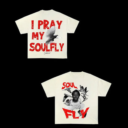 I Pray My Soul Fly Print Graphic T-Shirt