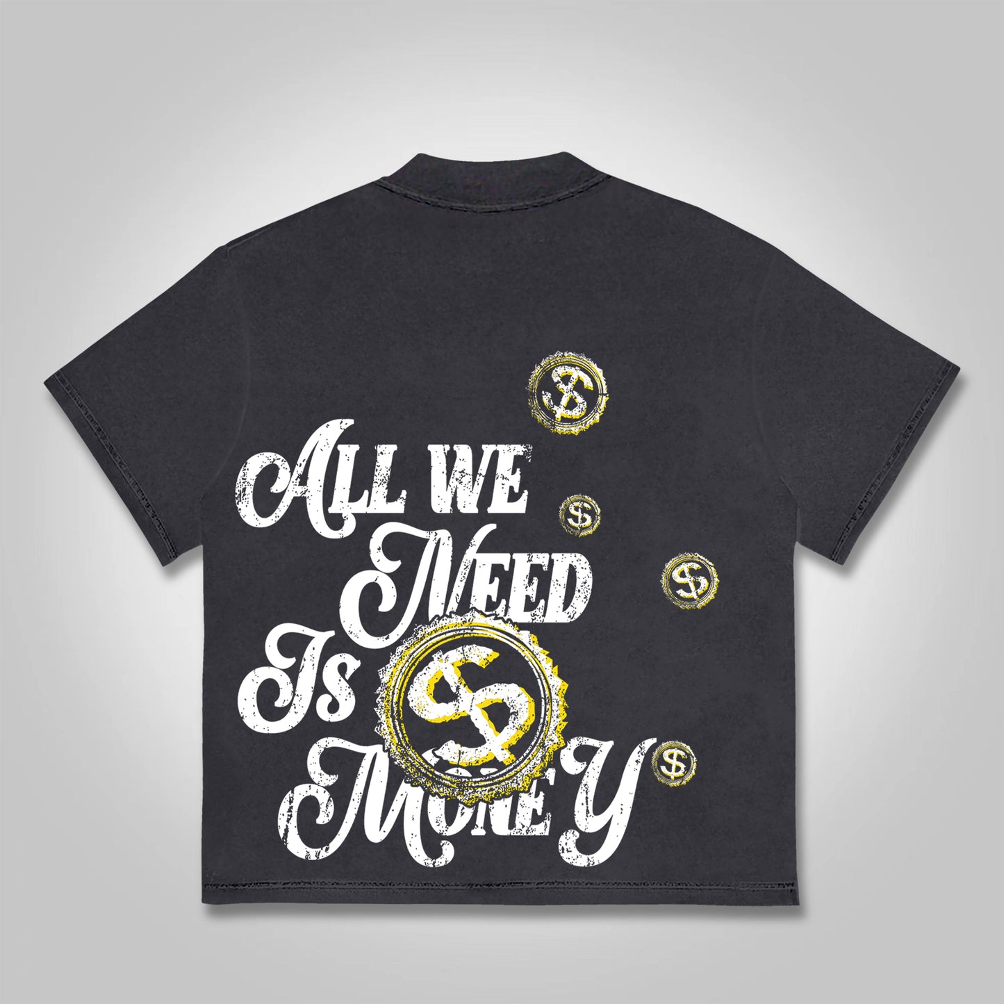 All We Need Is Money Graphic Print Cotton T-shirt