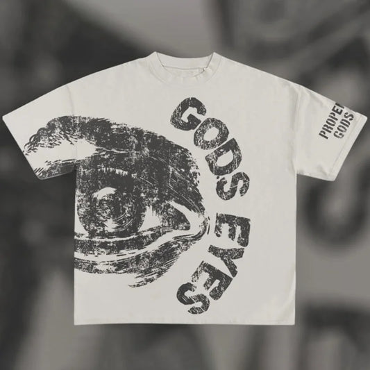 Vintage Gods Eyes Graphic Cotton Short Sleeve T-Shirt