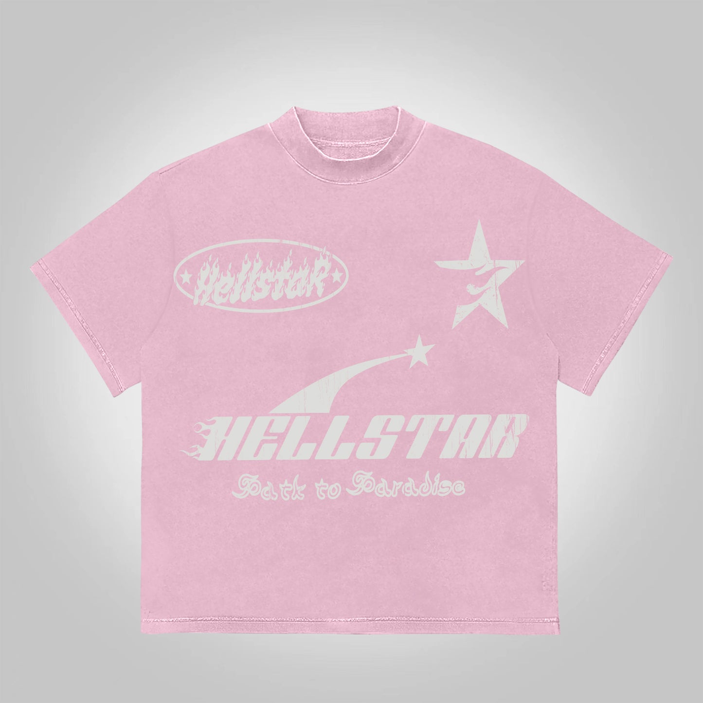 Hell Vintage Star Graphics Cotton T-Shirt