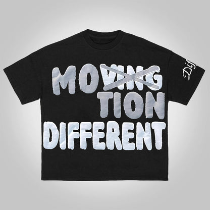 Vintage Motion Different Graphic 100% Cotton Short Sleeve T-Shirt