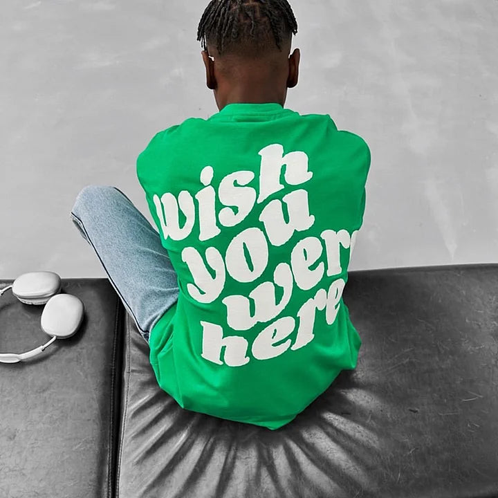 Wish You Were Here Graphic Print T-Shirt