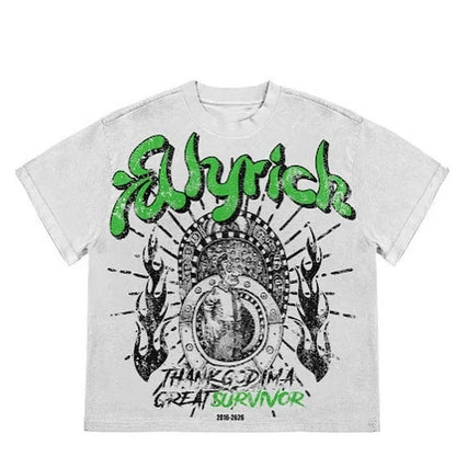 Y2k Vintage Fly Rich Graphic Cotton T-Shirt