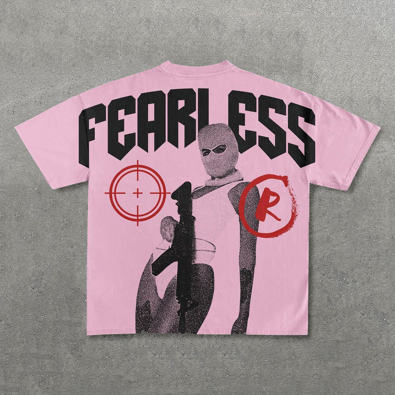 Vintage Fearless Graphic Cotton Short Sleeve T-Shirt