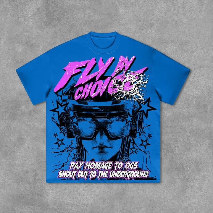 Fly By Choice Graphic Print Cotton T-Shirt