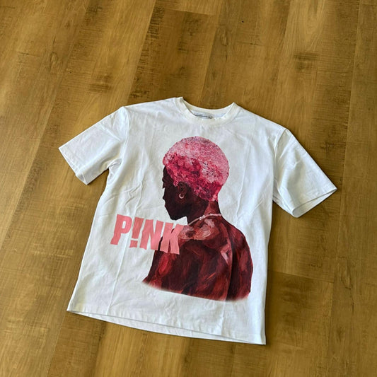 Hip Hop Rock Pink Print Casual T-Shirt