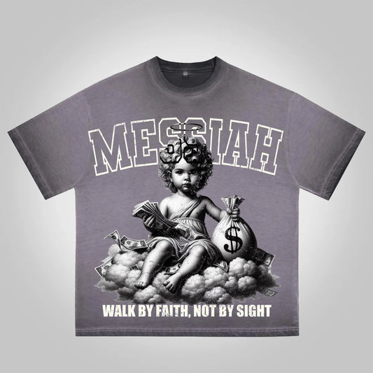 Messiah Vintage Money Angel Graphic Washed T-shirt