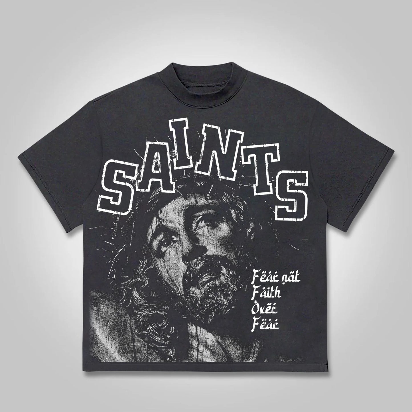 Vintage Jesus Saints Faith Graphic T-shirt