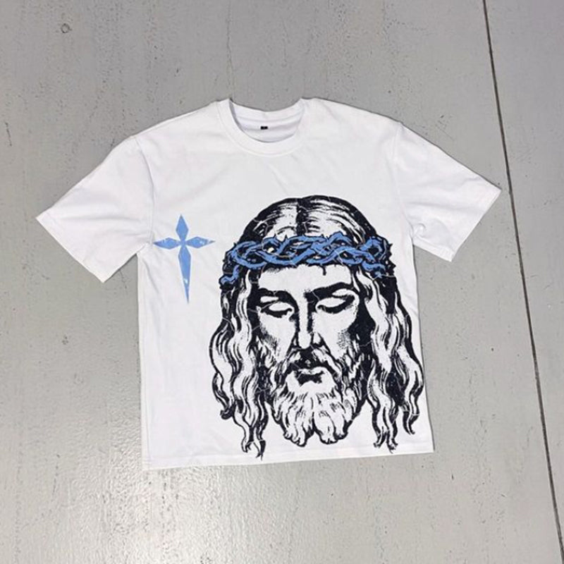 Vintagethe Way Jesus Graphic Cotton Short Sleeve T-Shirt