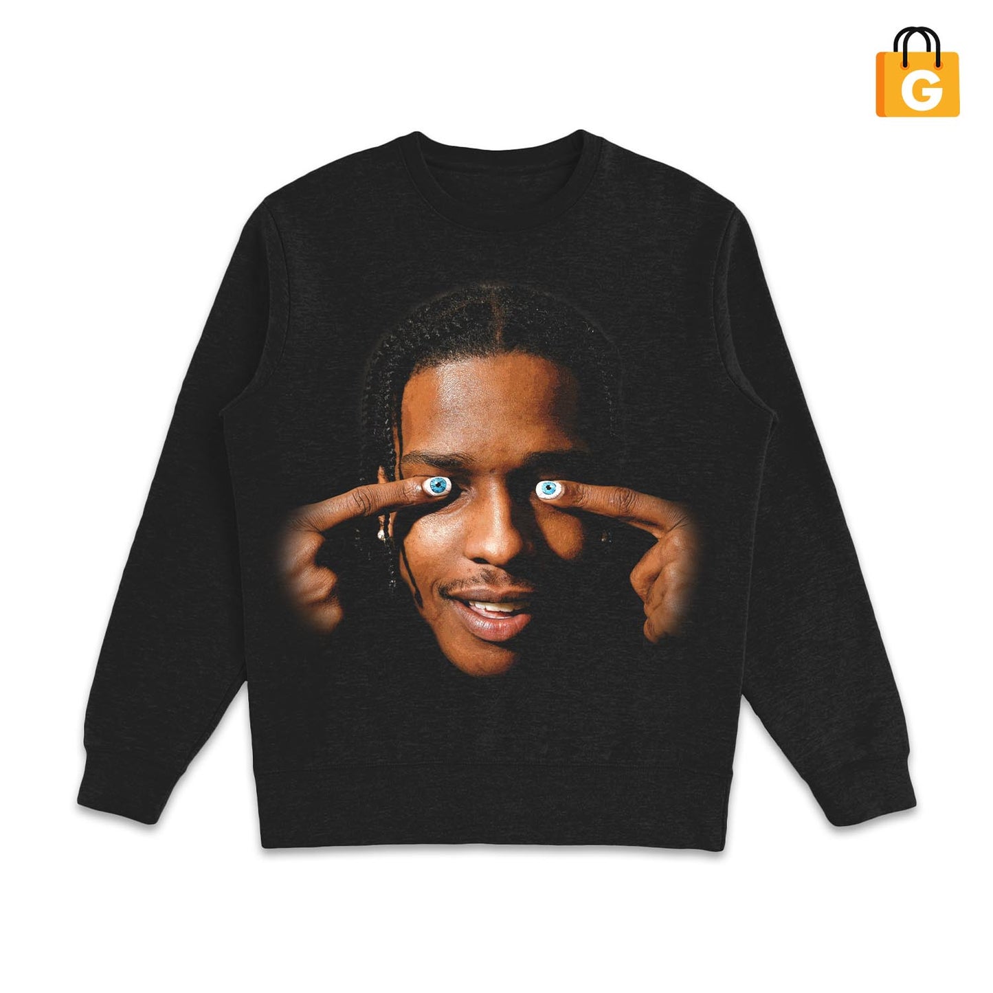 ASAP ROCKY GRAPHIC CREWNECK SWEATSHIRT .psd