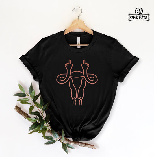 Middle Finger Uterus TShirt