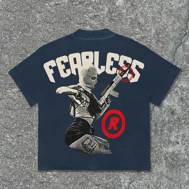 Fearless Cool Girl Print Graphic T-Shirt