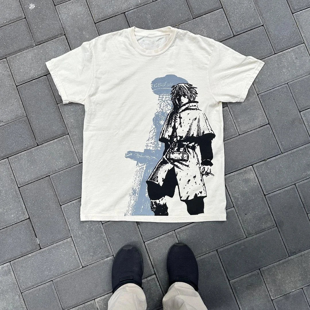 Vinland Saga Thorfinn Print Graphic Cotton T-Shirt