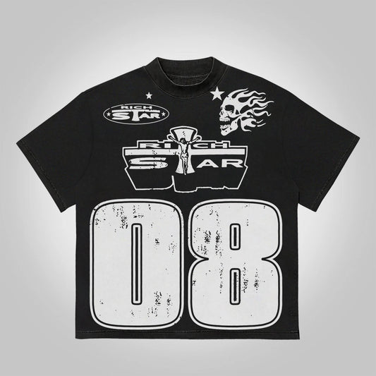 Vintage Street No.08 Graphic Cotton T-Shirt