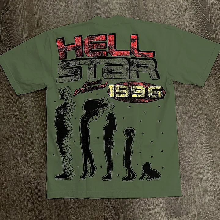 Y2k Vintage Hellstar 1996 Graphic Cotton T-Shirt