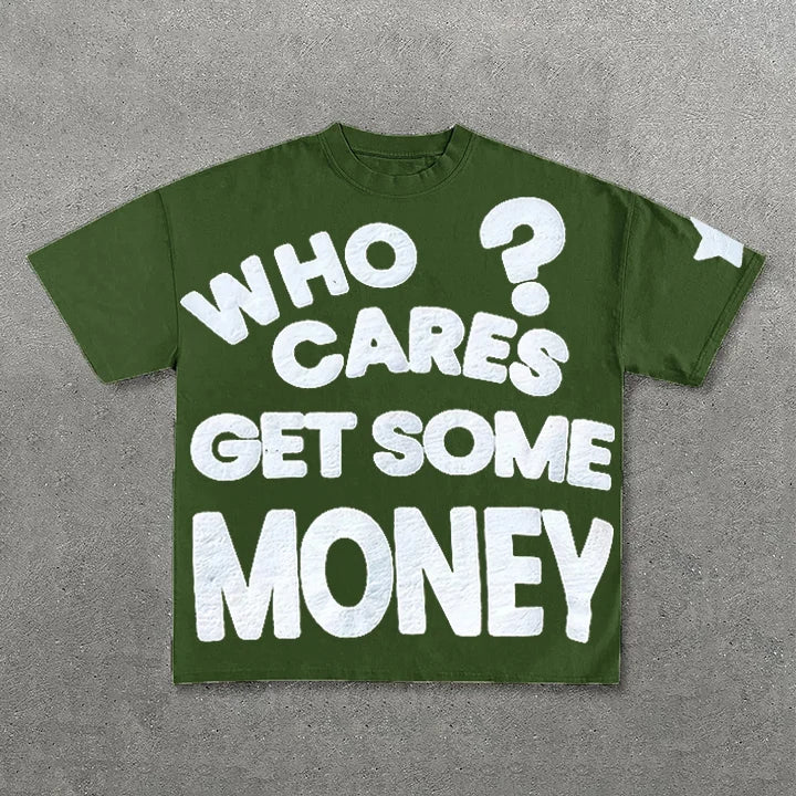 Chasing Money Graphic Print Cotton T-Shirt