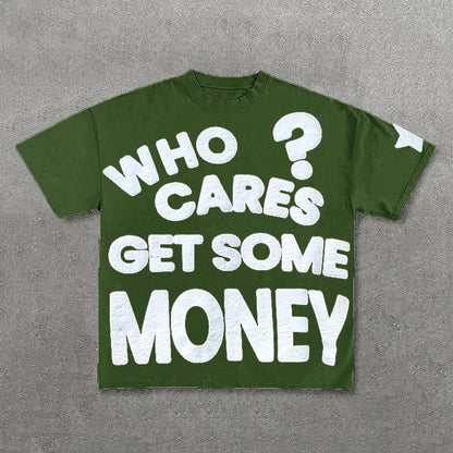 Chasing Money Graphic Print Cotton T-Shirt