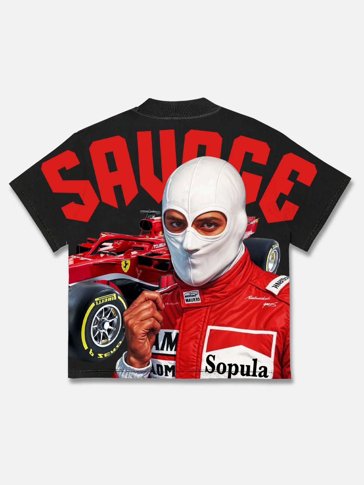 Savage Racer Graphic Cotton T-shirt