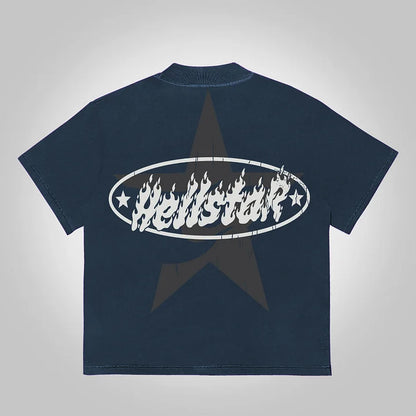 Hell Vintage Star Graphics Cotton T-Shirt