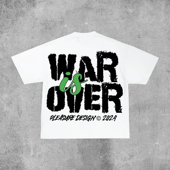 Vintage War Is Over Graphic Cotton Short Sleeve T-Shirt