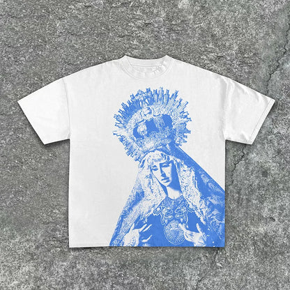 The Scriptures Of The Blessed Virgin Mary Print Cotton T-Shirt