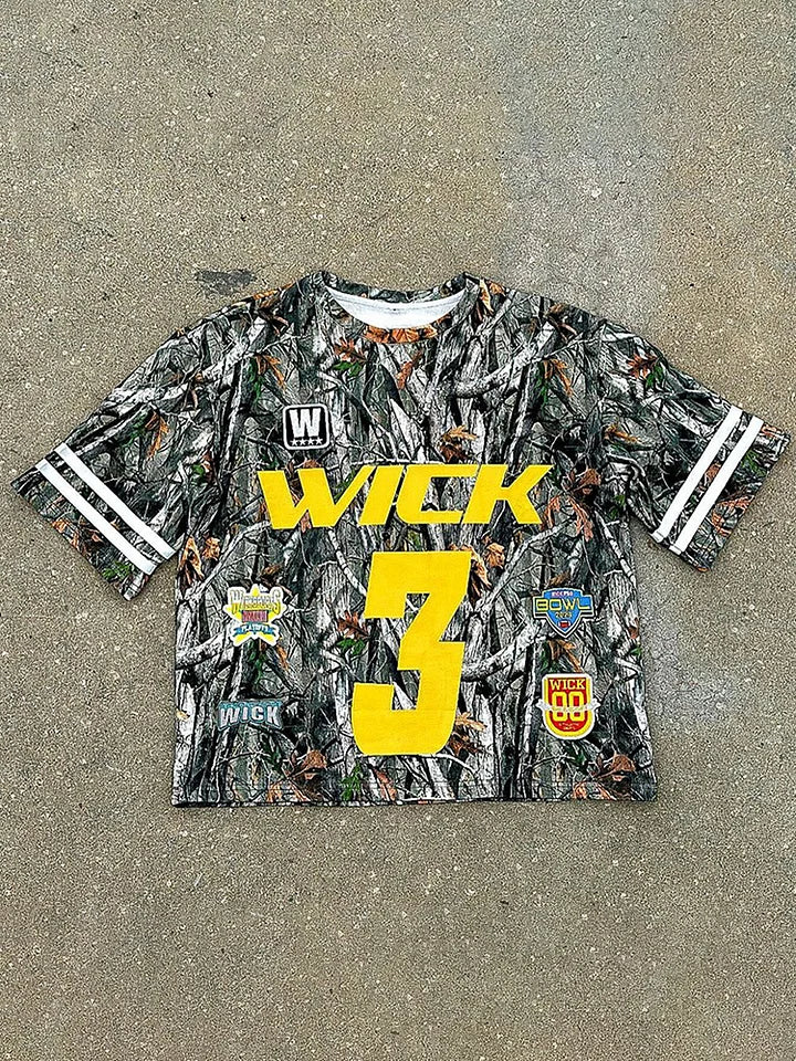 Vintage Wick Camo Graphic Short Sleeve T-Shirt