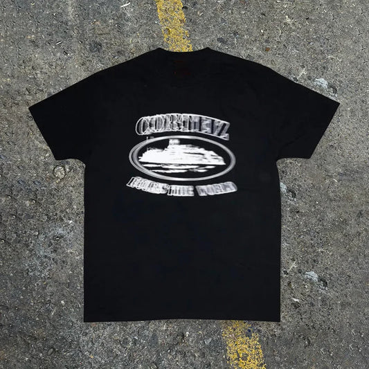 Crtz Overlay Design Print Casual T-Shirt