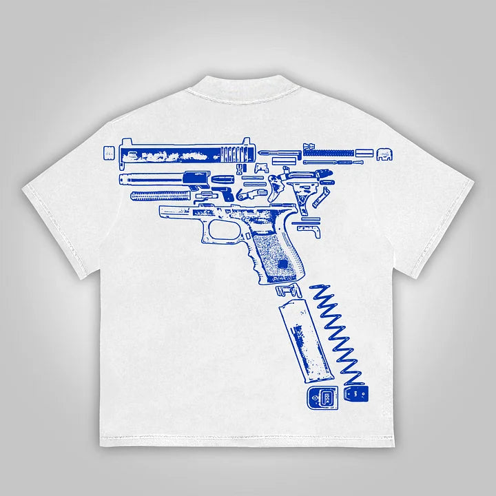 Vintage In Glock We Trust Graphic Cotton T-Shirt