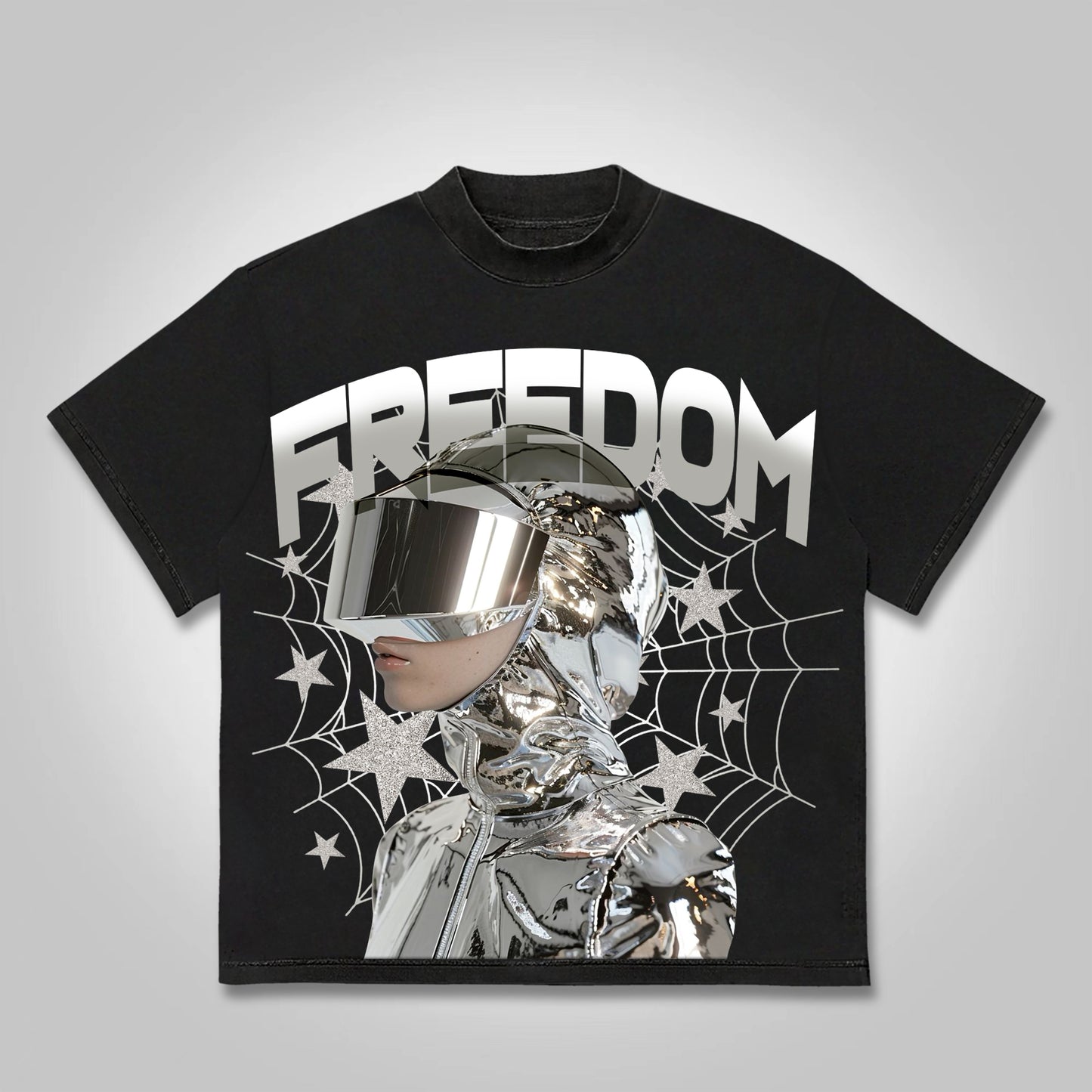 Freedom Astronaut Graphic Print Cotton T-shirt