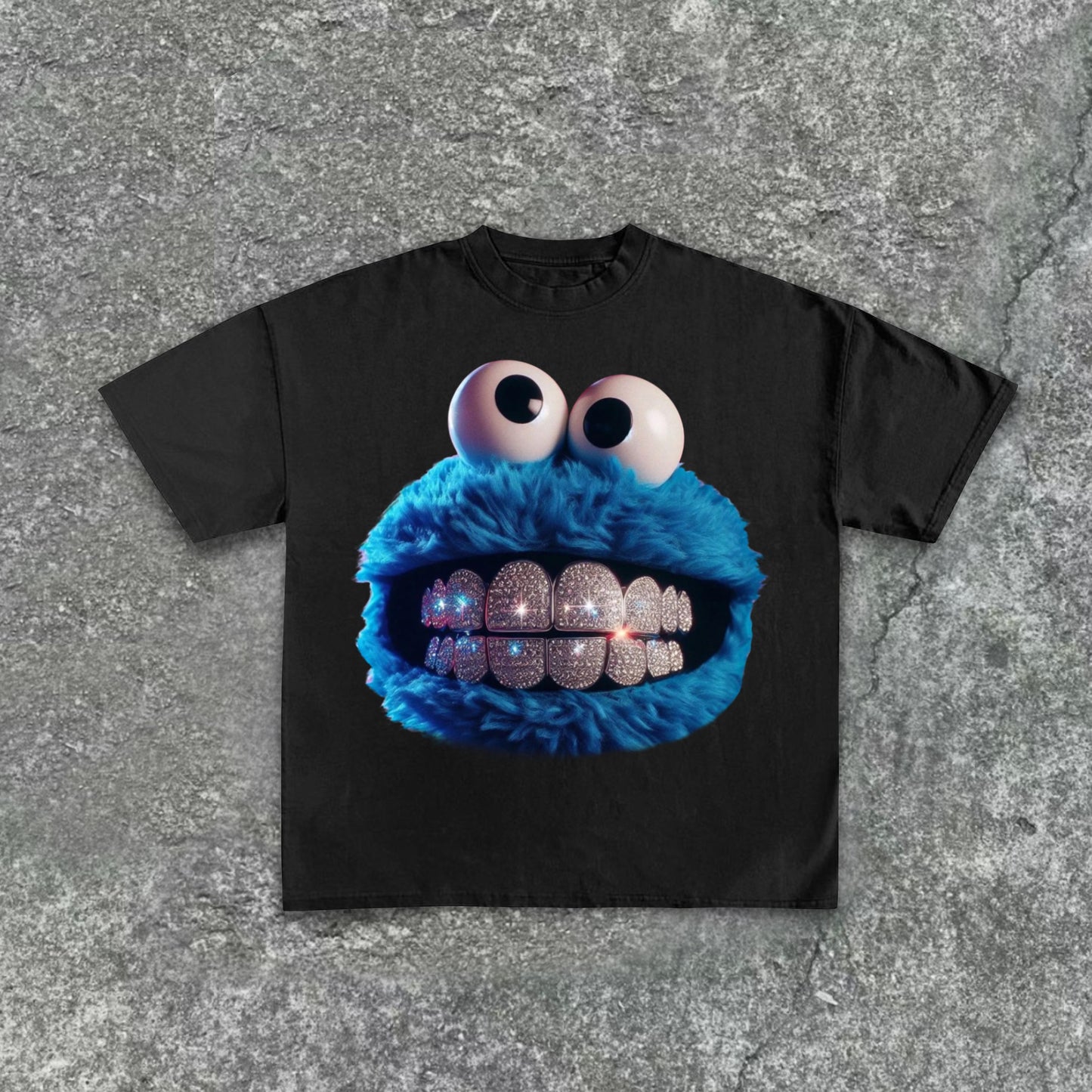 Men's Smiling Diamond Braces Graphics Cotton Casual T-Shirt